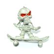 Llavero skate skull red eyes 01