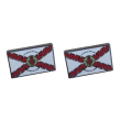 Pack 2 Pins de Solapa Detente Sagrado Corazon Aspa Borgoña 18x11mm - Gemelolandia