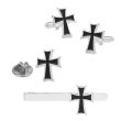 Pack de la Cruz Teutónica en latón con Esmaltado Negro - tamaño 18mm - gemelolandia