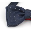 Pajarita de Lino y Seda HUGO Navy White Dots 50312683 Bow Tie 02