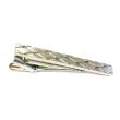 Pasador de Corbata Silver Tie Clip with Diagonal Lines and Crystals 02