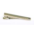 Pasador de Corbata Silver Tie Clip with Vertical Lines and Black Insert 2