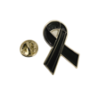Pack 5 Pins de Solapa Black Ribbon - Lazo Negro - Gemelolandia