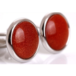 Stud Set Botones de Esmoquin y Gemelos Sterling Plated and Shine Brown Stone 04